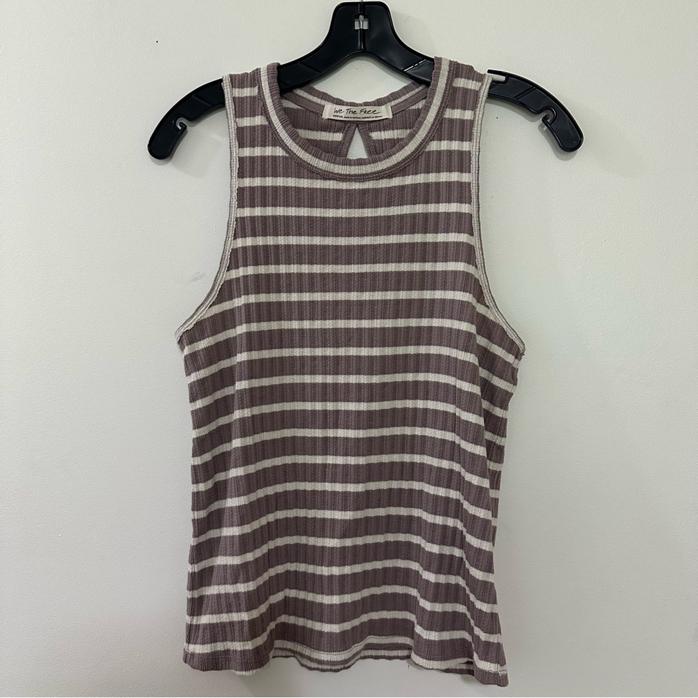 Free People We The Free‎ Tank Size Medium Fired Up Collection Striped Purple